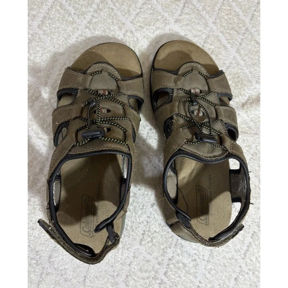 Coleman Excursion Series Kyran Brown Sandals Adjustable Heel Comfort Mens Size 8